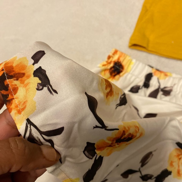 🧨SHEIN Baby Bow One Shoulder Top & Floral Print Skirt NWT (size 2-3) - Picture 11 of 12